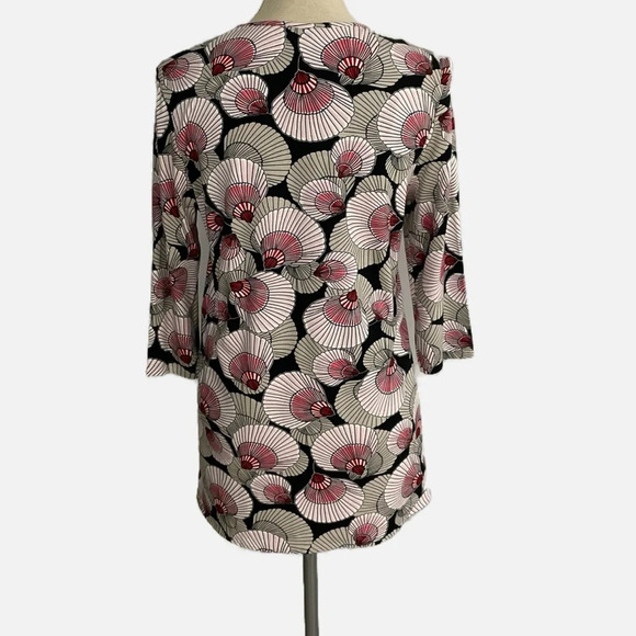 Olsen Amy Tunic Top Shell Novelty Print Round Neck Size 6 Multicolour New - Picture 3 of 12